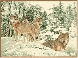 Пушистый ковер Фауна 142-01  Волки